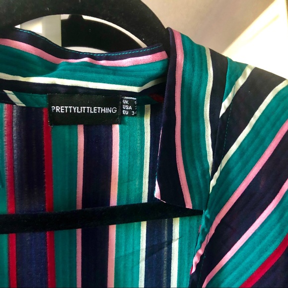 PrettyLittleThing Chiffon Striped Top - Picture 4 of 4